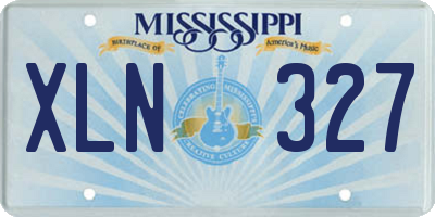 MS license plate XLN327