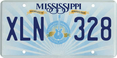 MS license plate XLN328