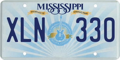 MS license plate XLN330