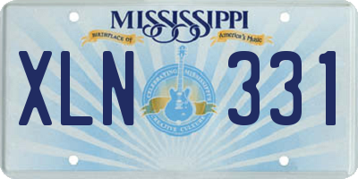 MS license plate XLN331
