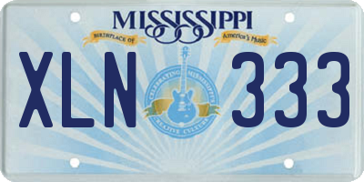MS license plate XLN333