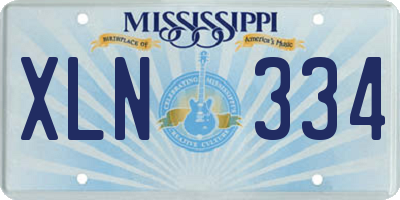MS license plate XLN334