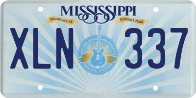 MS license plate XLN337