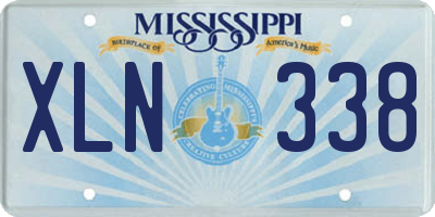 MS license plate XLN338