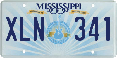 MS license plate XLN341