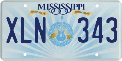 MS license plate XLN343