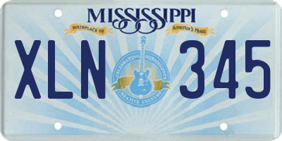 MS license plate XLN345