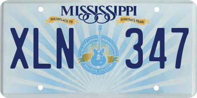 MS license plate XLN347