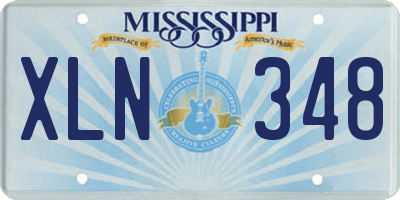 MS license plate XLN348