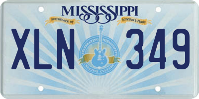 MS license plate XLN349