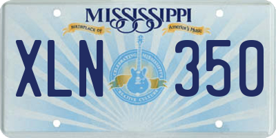 MS license plate XLN350