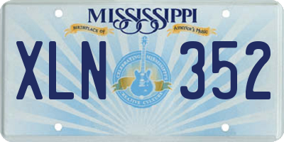 MS license plate XLN352