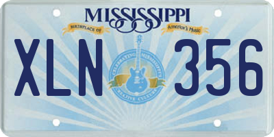 MS license plate XLN356