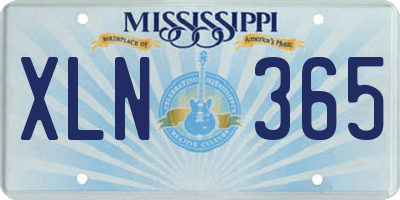 MS license plate XLN365