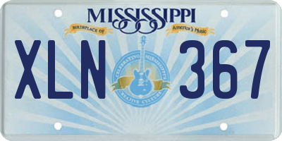 MS license plate XLN367