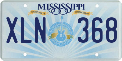 MS license plate XLN368