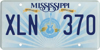 MS license plate XLN370