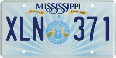 MS license plate XLN371