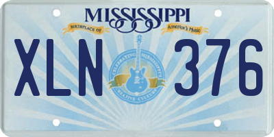 MS license plate XLN376