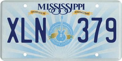 MS license plate XLN379