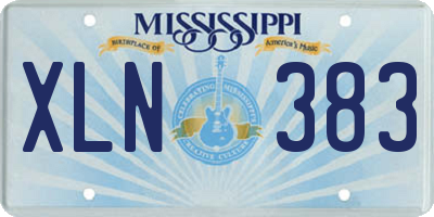 MS license plate XLN383