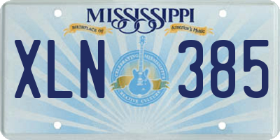 MS license plate XLN385