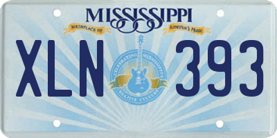 MS license plate XLN393