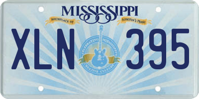 MS license plate XLN395