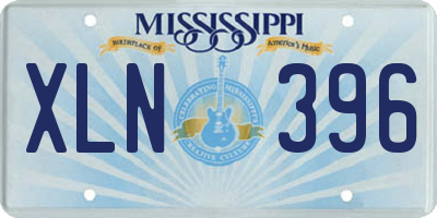 MS license plate XLN396