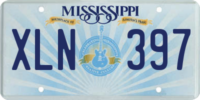 MS license plate XLN397