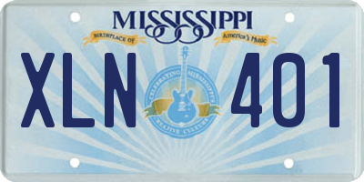 MS license plate XLN401