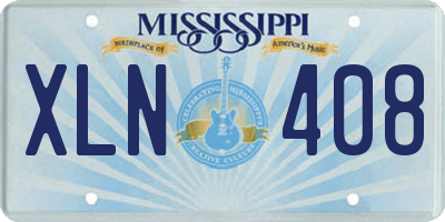 MS license plate XLN408