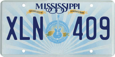 MS license plate XLN409