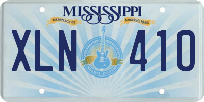 MS license plate XLN410