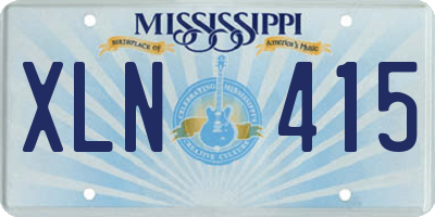 MS license plate XLN415