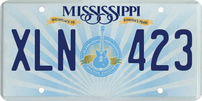 MS license plate XLN423