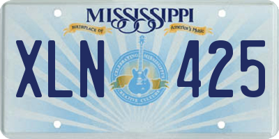 MS license plate XLN425