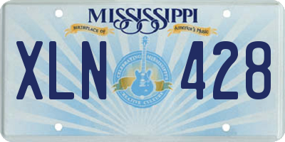 MS license plate XLN428