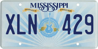 MS license plate XLN429