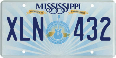 MS license plate XLN432
