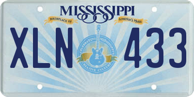 MS license plate XLN433