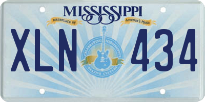 MS license plate XLN434