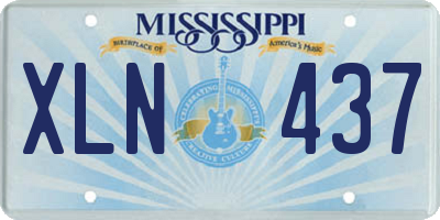 MS license plate XLN437