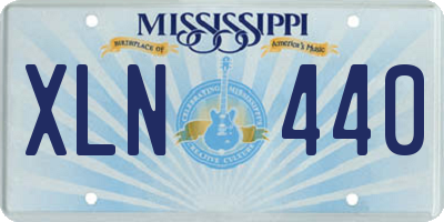 MS license plate XLN440