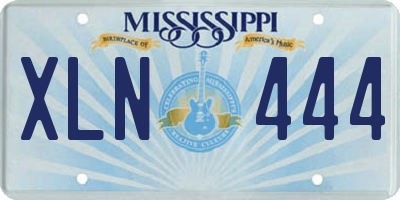 MS license plate XLN444