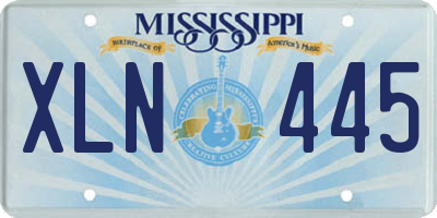 MS license plate XLN445