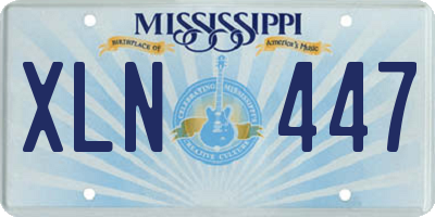MS license plate XLN447