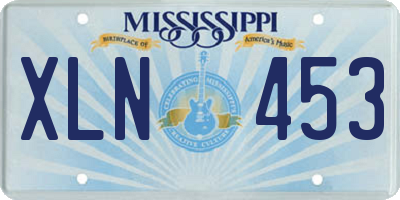 MS license plate XLN453