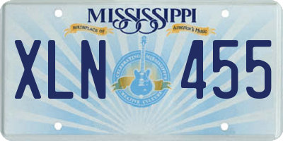 MS license plate XLN455