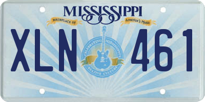 MS license plate XLN461